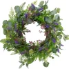 Wreaths-Kirkland's Home Lavender And Catnip Wild Floral Wreath Green/Purple