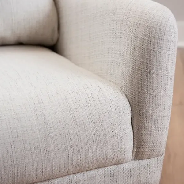 Accent Chairs-Kirkland's Home Layla Vanilla Speckle Armchair Ivory