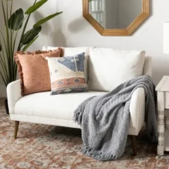 Sofas & Loveseats-Kirkland's Home Layla Vanilla Speckle Loveseat Ivory