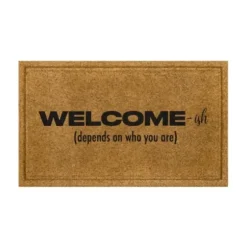 Doormats-Kirkland's Home Leafy Vine Coir Doormat Green