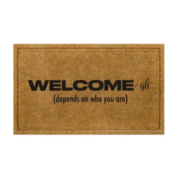 Doormats-Kirkland's Home Leafy Vine Coir Doormat Green