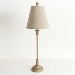 Buffet Lamps-Kirkland's Home Leah Cream Candlestick Buffet Lamp Tan