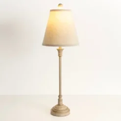 Buffet Lamps-Kirkland's Home Leah Cream Candlestick Buffet Lamp Tan