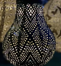Outdoor Lighting-Kirkland's Home Led Dark Bulb Outdoor Hanging Lantern Blue