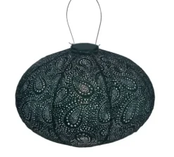 Outdoor Lighting-Kirkland's Home Led Oval Outdoor Hanging Lantern Green