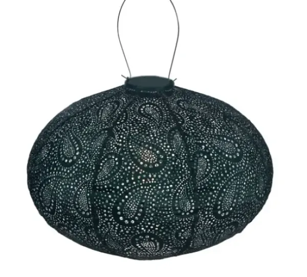 Outdoor Lighting-Kirkland's Home Led Oval Outdoor Hanging Lantern Green