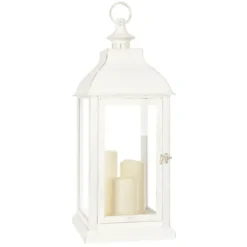 Lanterns-Kirkland's Home Led Pillar Candle Lantern White