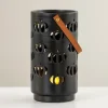 Lanterns-Kirkland's Home Led Pumpkin Cut-Outs Lantern, 9.8 In. Black