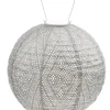Outdoor Lighting-Kirkland's Home Led Round Light Taupe Outdoor Hanging Lantern Gray