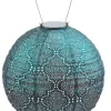 Outdoor Lighting-Kirkland's Home Led Round Sea Outdoor Hanging Lantern Blue