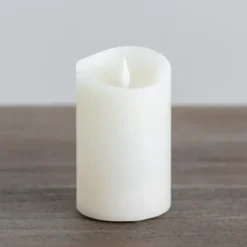 Flameless Candles-Kirkland's Home Led Soft Flame Pillar Candle, 3X5 In. Ivory