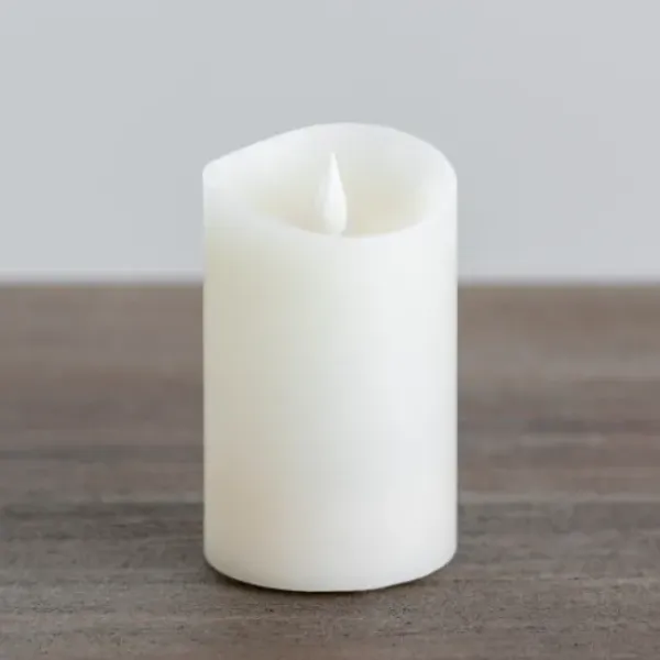 Flameless Candles-Kirkland's Home Led Soft Flame Pillar Candle, 3X5 In. Ivory