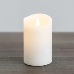 Flameless Candles-Kirkland's Home Led Soft Flame Pillar Candle, 3X5 In. Ivory