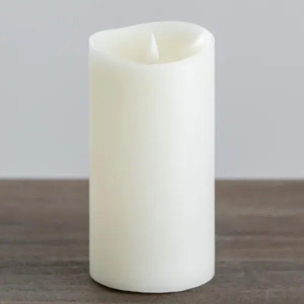 Flameless Candles-Kirkland's Home Led Soft Flame Pillar Candle, 4X8 In. Ivory