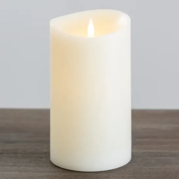 Flameless Candles-Kirkland's Home Led Soft Flame Pillar Candle, 5X9 In. Ivory
