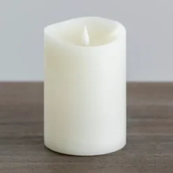 Flameless Candles-Kirkland's Home Led Soft Flame Pillar Candle, 4X6 In. Ivory