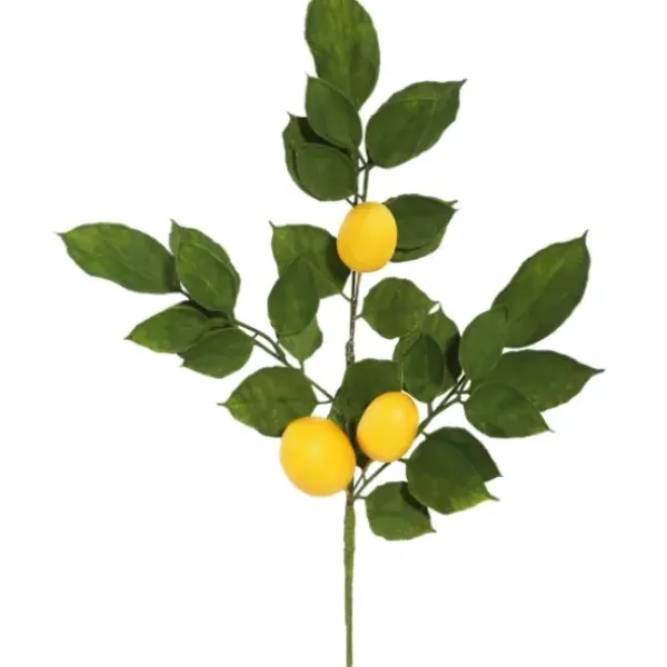 Stems & Bouquets-Kirkland's Home Lemon Leaf Spray Stems, Set Of 4 Yellow/Green