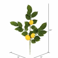 Stems & Bouquets-Kirkland's Home Lemon Leaf Spray Stems, Set Of 4 Yellow/Green