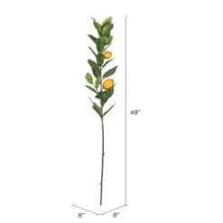 Stems & Bouquets-Kirkland's Home Lemon Tree Branch Stem Spray, 48 In. Green/Yellow