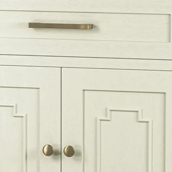 Bathroom Furniture-Kirkland's Home Leonhard Marble Sink Vanity Ivory