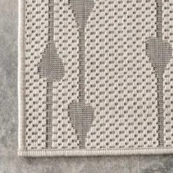 Outdoor Rugs-Kirkland's Home Leopard Border Outdoor Area Rug, 5X7 Gray