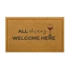 Doormats-Kirkland's Home Leopard Print Coir Doormat Tan/Black/Brown