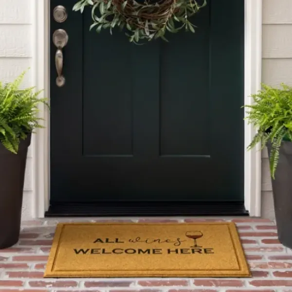 Doormats-Kirkland's Home Leopard Print Coir Doormat Tan/Black/Brown