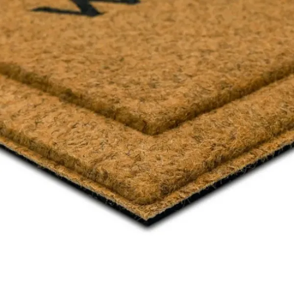Doormats-Kirkland's Home Leopard Print Coir Doormat Tan/Black/Brown