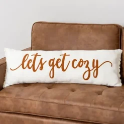 Pillows-Kirkland's Home Let'S Get Cozy Lumbar Pillow Ivory/Orange