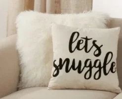 Pillows-Kirkland's Home Let'S Snuggle Embroidered Throw Pillow Tan/Black