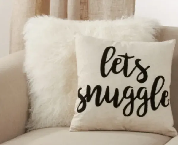 Pillows-Kirkland's Home Let'S Snuggle Embroidered Throw Pillow Tan/Black