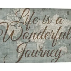 Wall Quotes & Signs-Kirkland's Home Life Is A Wonderful Journey Canvas Art Print Brown