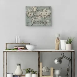 Wall Quotes & Signs-Kirkland's Home Life Is A Wonderful Journey Canvas Art Print Brown