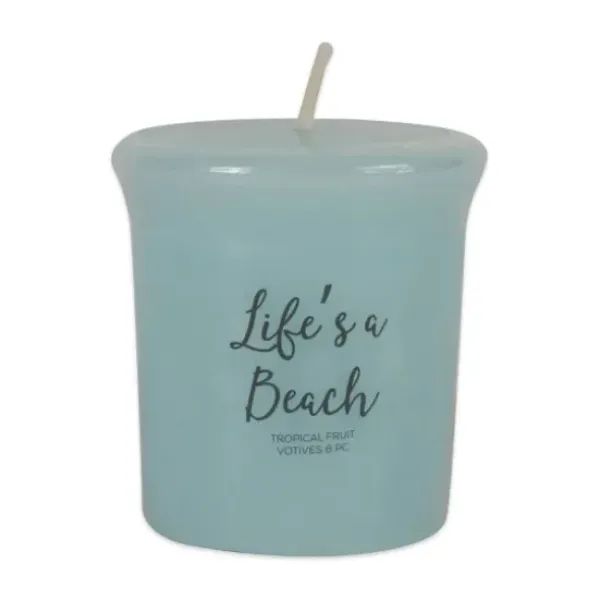 Candles-Kirkland's Home Life'S A Beach Votive Candles, Set Of 8 Blue