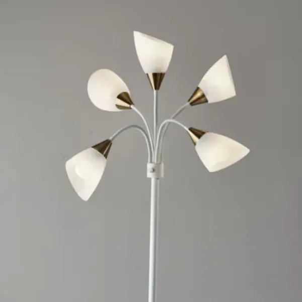 Floor Lamps-Kirkland's Home 5-Light Adjustable Tree Floor Lamp White