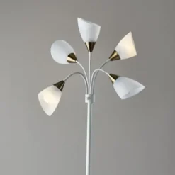 Floor Lamps-Kirkland's Home 5-Light Adjustable Tree Floor Lamp White