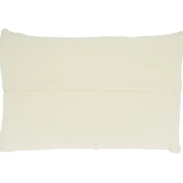 Pillows-Kirkland's Home Light Blue Woven Line Lumbar Throw Pillow Blue/White