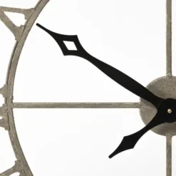 Clocks-Kirkland's Home Light Brown Carved Wooden Clock