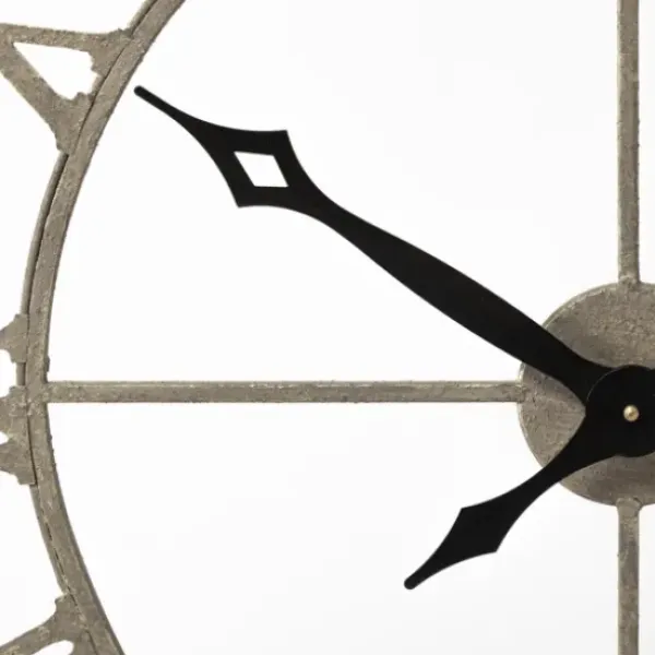 Clocks-Kirkland's Home Light Brown Carved Wooden Clock