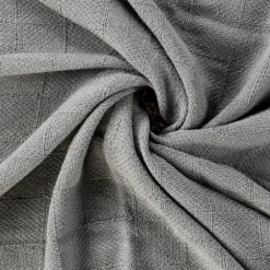 Blankets & Throws-Kirkland's Home Light Checkered Weave Fringe Throw Gray