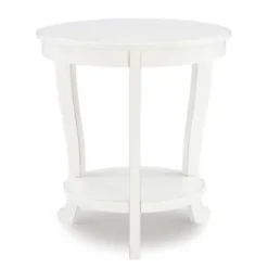 Accent & End Tables-Kirkland's Home Light Cream Curved Legs Accent Table Ivory