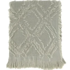Blankets & Throws-Kirkland's Home Light Diamond Pattern Throw Blanket Blue