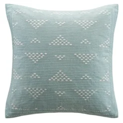 Pillows-Kirkland's Home Light Embroidered Triangle Accent Pillow Blue