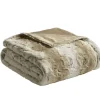 Blankets & Throws-Kirkland's Home Light Faux Fur Oversized Throw Blanket Brown