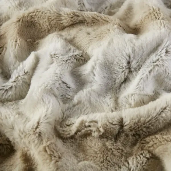 Blankets & Throws-Kirkland's Home Light Faux Fur Oversized Throw Blanket Brown