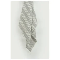 Blankets & Throws-Kirkland's Home Light Gray And Ivory Striped Cotton Throw Gray/Ivory