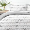 Duvets-Kirkland's Home Light Gray Chevron 3-Pc. King Duvet Cover Set Gray/White