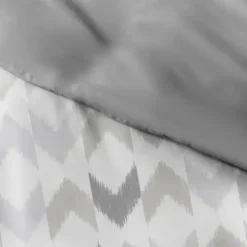Duvets-Kirkland's Home Light Gray Chevron 3-Pc. King Duvet Cover Set Gray/White