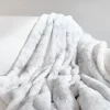 Blankets & Throws-Kirkland's Home Light Gray Tie Dye Faux Fur Throw Gray/White
