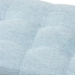 Benches & Ottomans-Kirkland's Home Light Grid Tufted Upholstered Ottoman Blue